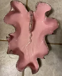 MCM California piatto originale ceramica turchese e foglia oro con manico stelo - Foto 1 di 13