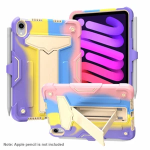 Shockproof Bicolor Hybrid Armor Hard Stand Case Cover For Apple iPad Mini Model - Picture 1 of 46
