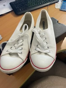 ladies white converse all star white ox trainers size UK 5 - Picture 1 of 4