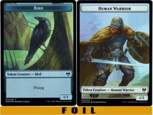 1x MTG - BIRD \\ HUMAN WARRIOR TOKEN #02/05 FOIL - Kaldheim - Picture 1 of 1