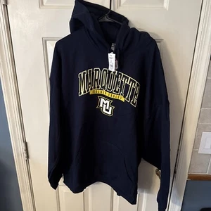 Marquette Golden Eagles Hoodie Mens XxxL 3XL Navy Sweatshirt - Picture 1 of 4