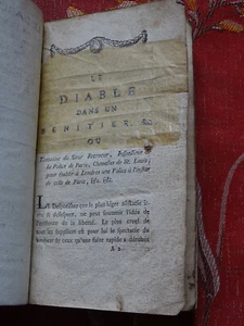 Le Diable dans un Bénitier LAFITTE DE PELLEPORE 1784 Imprimerie Royale - Picture 1 of 8