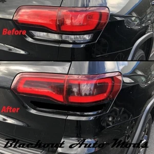 Tail Light and Reverse Light Smoke Vinyl Overlay For 2014-2021 Grand Cherokee - Picture 1 of 4