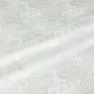 Kyo Rinzu Fächer und Chrysantheme (weiß) 50 cm Einheit Farbe: weiß - Bild 1 von 6