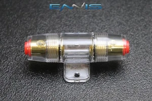 1 PACK PORTAFUSIBLES AGU CALIBRE 4 6 8 10 EN LÍNEA FUSIBLES DE VIDRIO AWG ALAMBRE DORADO - Imagen 1 de 5