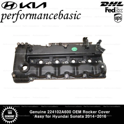 Genuine 224102A600 OEM Rocker Cover Assy for Hyundai Sonata 2014-2016 - Image 1 of 3