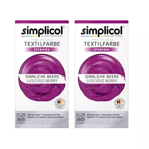 Simplicol Textilfarbe intensiv Sinnliche-Beere 150g 2er Pack - Bild 1 von 6