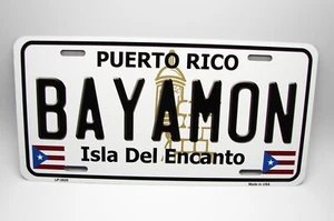 PUERTO RICO BAYAMON ISLA DEL ENCANTO METAL CAR LICENSE PLATE  - Picture 1 of 12