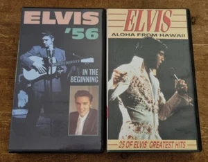 Elvis Presley VHS Bundle X2 PAL Video Tapes '56 In The Beginning & Aloha Hawaii - Picture 1 of 13