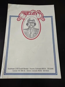 Shelby's Denver, Colorado Vintage Restaurant Menu - Picture 1 of 5