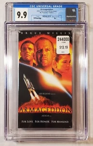 1998 Armageddon VHS 1st Print Brand New Graded CGC 9.9 Seal A+ Bruce Willis Film - Picture 1 of 7