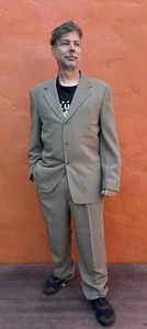 Vintage Banana Republic Men’s Suit Wool Italy Pleated Pants Sport Coat 42R - Picture 1 of 8