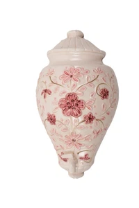 VINTAGE PORCELAIN  ROSE FLOWER WALL POCKET  10.5" - Picture 1 of 8