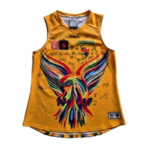 Camiseta Hawthorn Hawks Pride Guernsey Algodón Sobre AFLW Escuadrón Completo Firmado Nuevo Con Etiquetas - Imagen 1 de 17