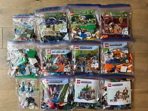 Lot of 11 - LEGO Minecraft Sets Most Complete + Extra Minifigs + Extra Parts - Picture 1 of 13