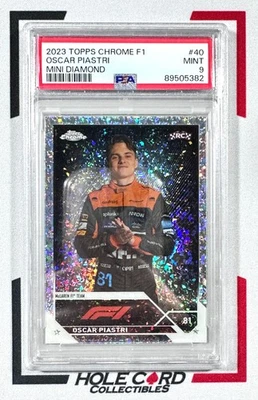 OSCAR PIASTRI RC PSA 9 2023 Topps Cromo Fórmula 1 F1 #40 Mini Diamante 67/299 Foto 1 de 2