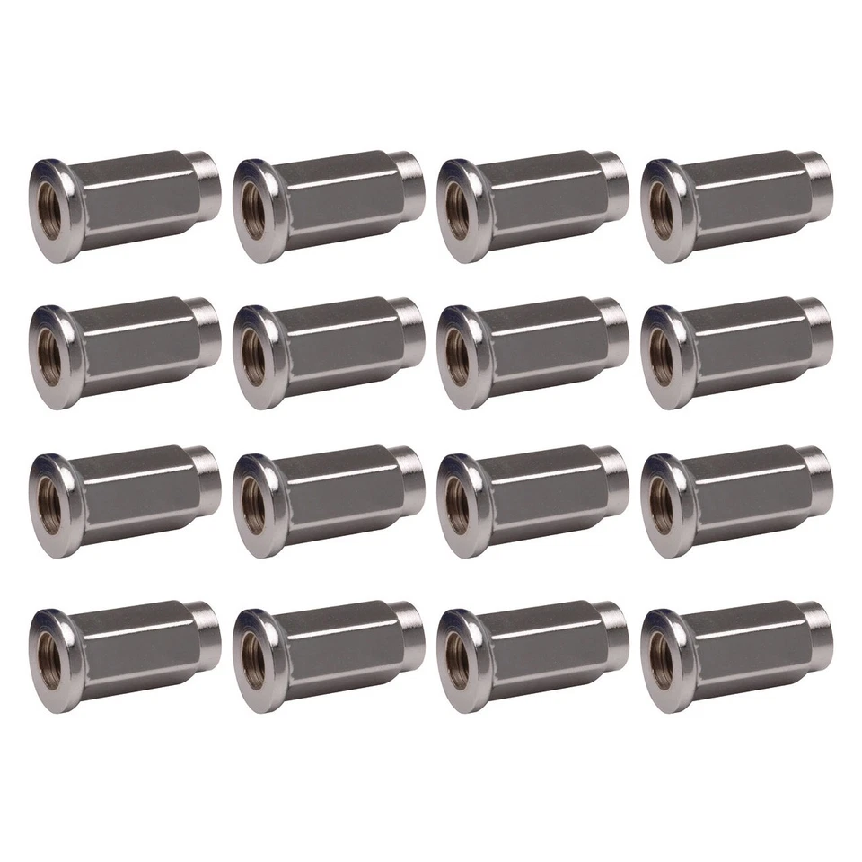 Set of ITP Flat Base Chrome Lug Nut 10mmx1.25mm Thread Pitch w/14mm Head 16 pcs Foto 1 de 1