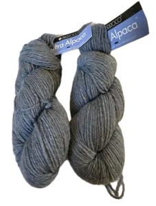 Lotto filati Berroco Ultra Alpaca 2 matassine blu grigio *vedi foto - Foto 1 di 5