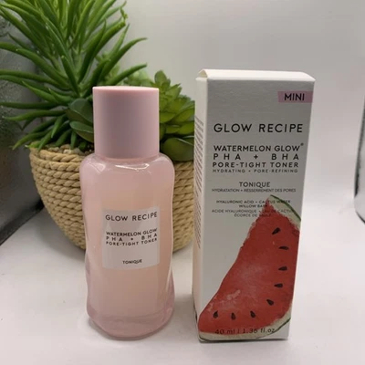 Mini toner apertado para poros Glow Recipe melancia brilho PHA + BHA 40 ml/1,35 oz - Imagem 1 de 3