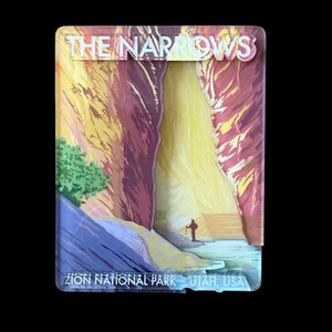 The Narrows at Zion National Park 3D Refrigerator Magnet 2005 Hiking Souvenir - Picture 1 of 4
