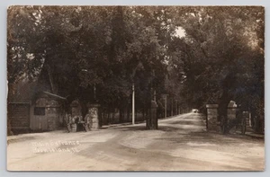 Main Entrance Rock Island Arsenal IL Illinois Cannon RPPC Real Photo Postcard - Picture 1 of 2