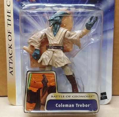Star Wars Saga Coleman Trebor #24 2003 ERROR Falta Sable AOTC SIN USAR, EN CAJA 3,75" Foto 1 de 4