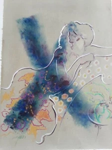 Sabzi "Creative Colors" Original Mixed Media Painting on Paper, W/COA - Picture 1 of 5