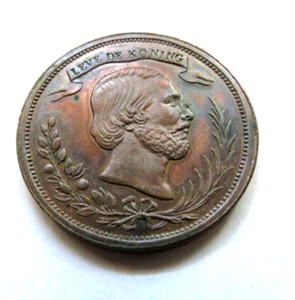 MONEDA 1853 WILLEM 111 KONING BEZOEKT UTRECHT HOLANDA - Imagen 1 de 2
