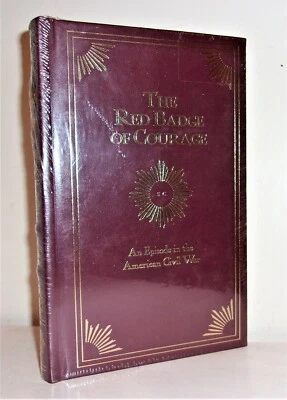 THE RED BADGE OF COURAGE, Stephen Crane, Leather, Book   PURTY!! Foto 1 de 2