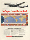 With World Airlines - It's Lockheed Super Constellation 4 To 1 Ad 1953 H