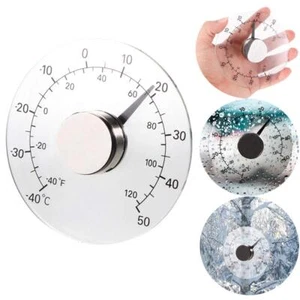 Außenthermometer, Transparentes Rundes Außenfenster Batteriefreies  - Bild 1 von 4