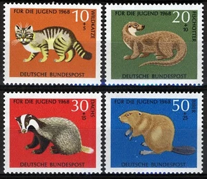 Alemania 1968, Juventud, Animales Raros, MNH, Mi 549-52 - Imagen 1 de 1