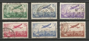 France 1936 Y&T 8-13 poste aérienne Avion survolant Paris - Imagen 1 de 1