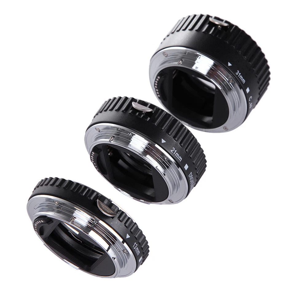 3 in 1 Auto Focus Macro Extension Tube Close Up Lens Adapter for Canon EF EF-S - Image 1 of 4