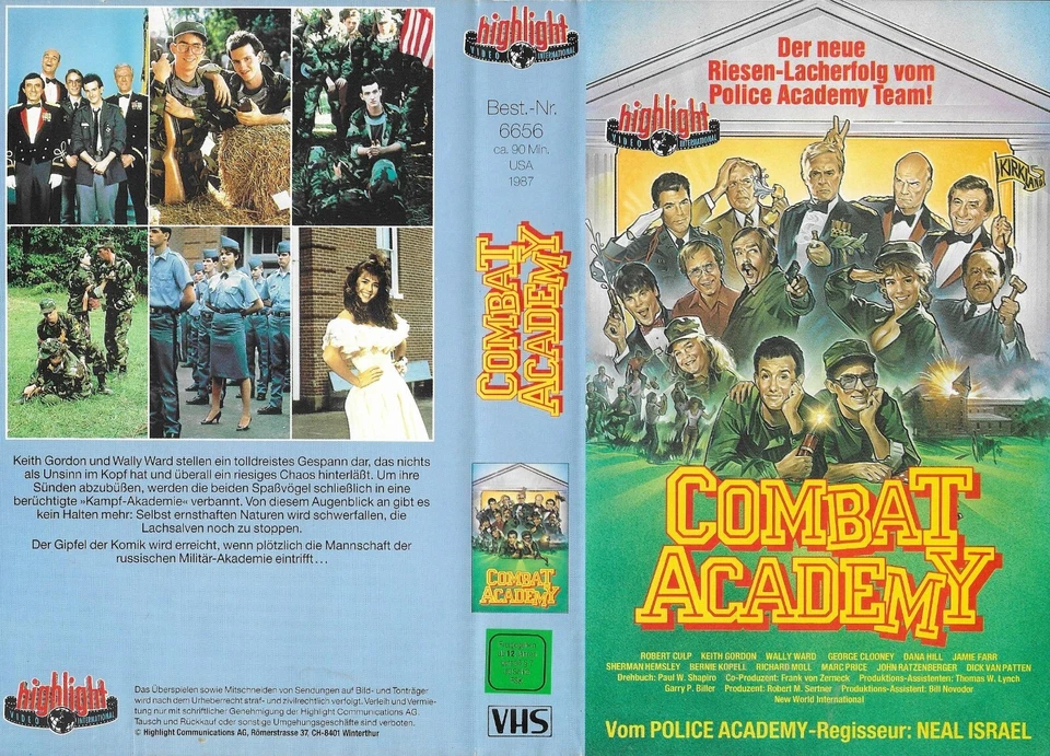 Combat Academy (George Clooney/Keith Gordon) VHS - Highlight Video Verleih-Tape - Bild 1 von 1
