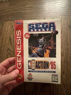 NBA Action '95 Starring David Robinson (Sega Genesis, 1995) New Sealed - Image 1 of 4