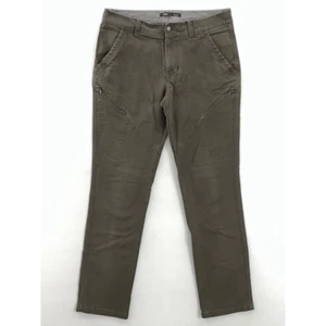 Pantalone cargo uomo Nau marrone tasche elasticizzato classico rialzo piatto davanti 34 x 32 - Foto 1 di 9