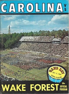 1964 10/3 football program North Carolina Tar Heels Wake Forest Demon Deacons VG - Picture 1 of 1