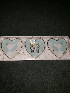 Good Vibes Only Mini Decorative Plate Set Valentines Day gift hearts