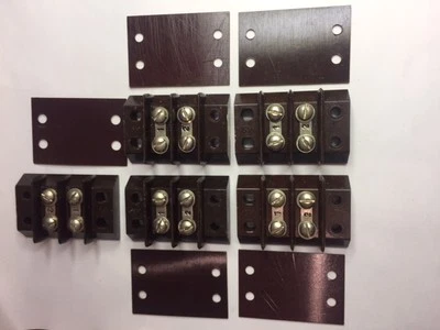 2 pin Point to Point Wiring Terminal Strips (Threaded). NOS. Lot of 5pcs. #24 - Image 1 of 3