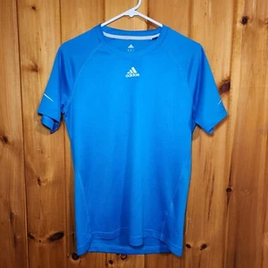 Adidas Running Men’s Climalite Tee Shirt Size S Blue Short Sleeve Pullover - Picture 1 of 10