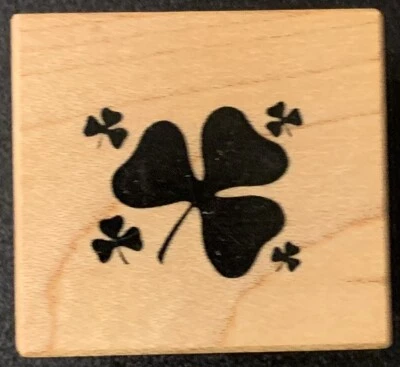 PSX C-649 Lucky Clover Shamrock Rubber Stamp - Image 1 of 3
