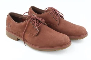 TIMBERLAND A2GTV Men`S Shoes EU43 Brown Leather Low Top Lace Up Almond Toe - Picture 1 of 12