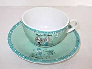 WHITTARD DESIGN STONEWARE BUBBLICIOUS/COCKTAILS JUMBO FRÜHSTÜCKSTASSE & UNTERTASSE - Bild 1 von 7