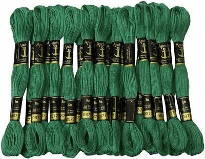 Anchor Threads Cross Stitch Stranded Cotton Thread Sewing Hand Embroidery Green - Image 1 of 4