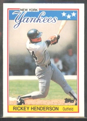 1988 Topps Mini Rickey Henderson New York Yankees #31 - Image 1 of 2