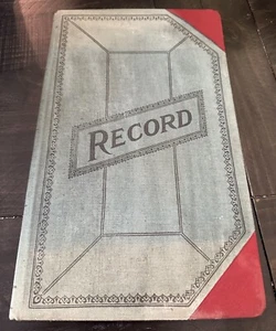 Vintage Antique Ledger Book Paper Journal Supply w/ Two Notations Of Babe Ruth - Picture 1 of 9