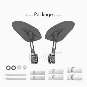 Bar end mirrors slim adjustable HORUS black fits Harley '02-'17 VRSC V-Rod - Picture 1 of 11