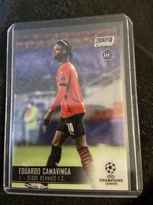 Tarjeta de novato Topps Stadium Club 2020-21 cromada Eduardo Camavinga #35 - Imagen 1 de 1