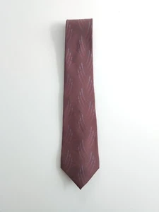 David Lawrence lila bedruckte Seidenkreppkrawatte, Vintage-Stil, super Zustand - Bild 1 von 9